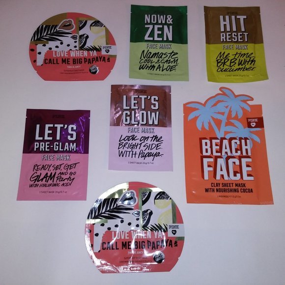 Set of 7 Victoria Secret PINK‎ Sheet Face Masks - Picture 2 of 3